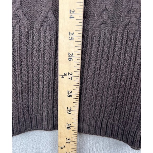 Chicos Espresso Brown Knit Open Front Cardigan Sweater Wool Cashmere Size 1 US M - Picture 6 of 13